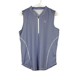 RHOBACK Women's Don't Mess Texas Sleeveless Zip Mock Performance Tank, Size L